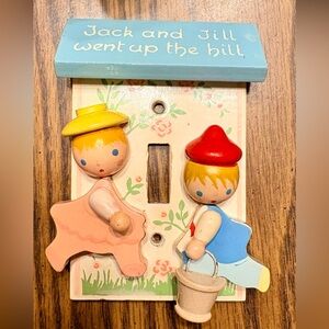 Vintage Jack and Jill Light Switch Cover